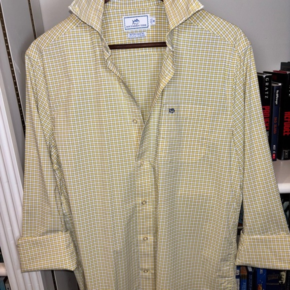 Southern Tide Yellow Checkered Shirt - Picture 5 of 6